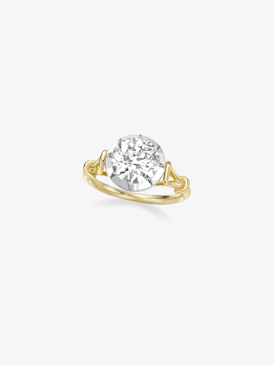 Georgian Loop 1.86ct Diamond Ring View 2