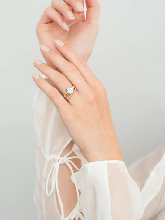 Georgian Loop 1.86ct Diamond Ring View 2