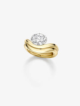 Oval Wave Diamond Ring