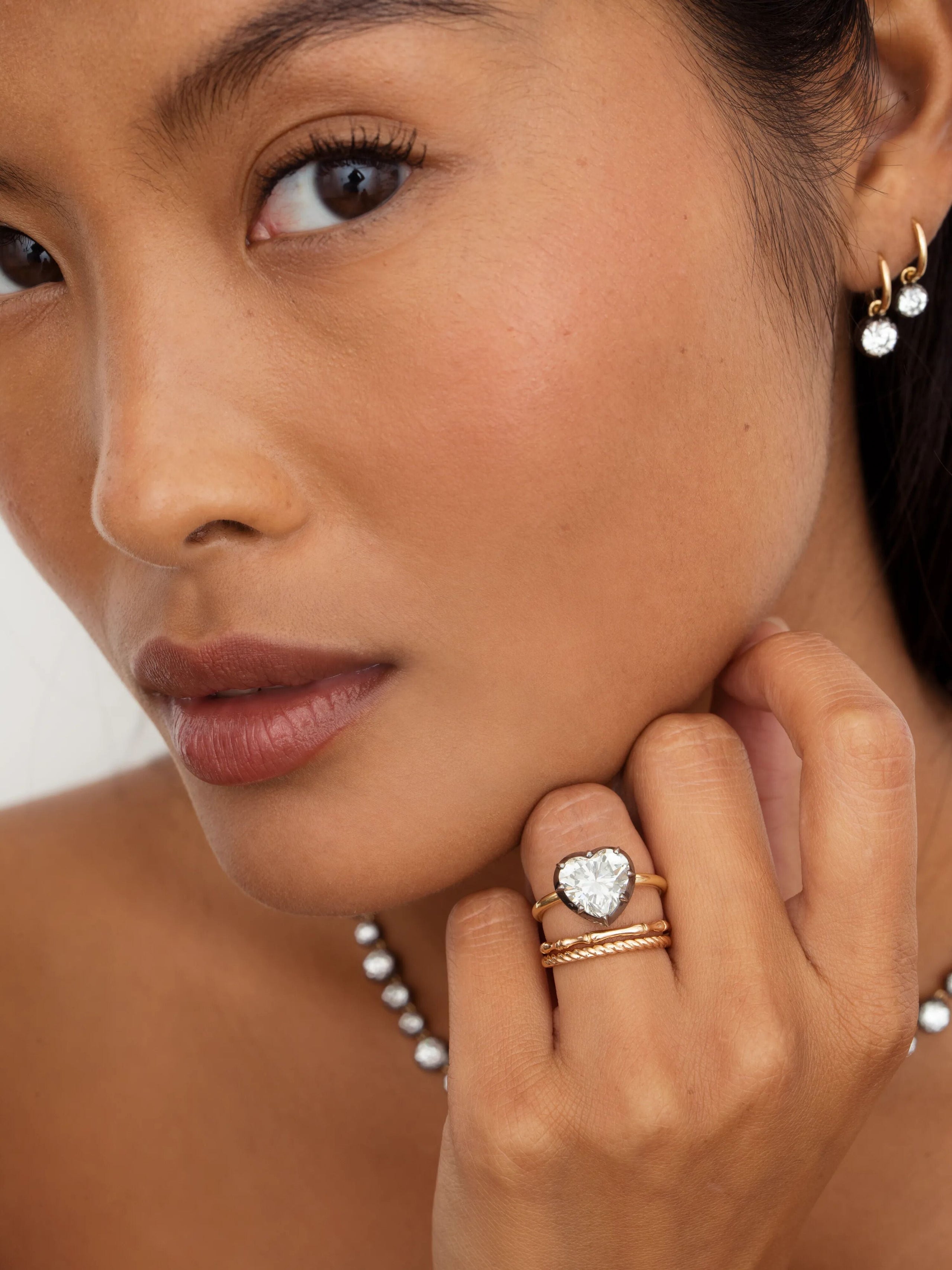 Bamboo Wide Rose Gold Band View 3