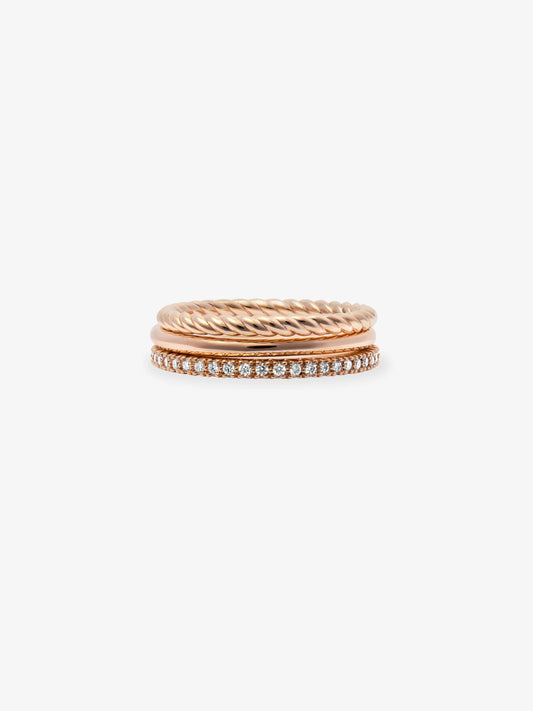 Round Wire Fine Rose Gold Band View 2