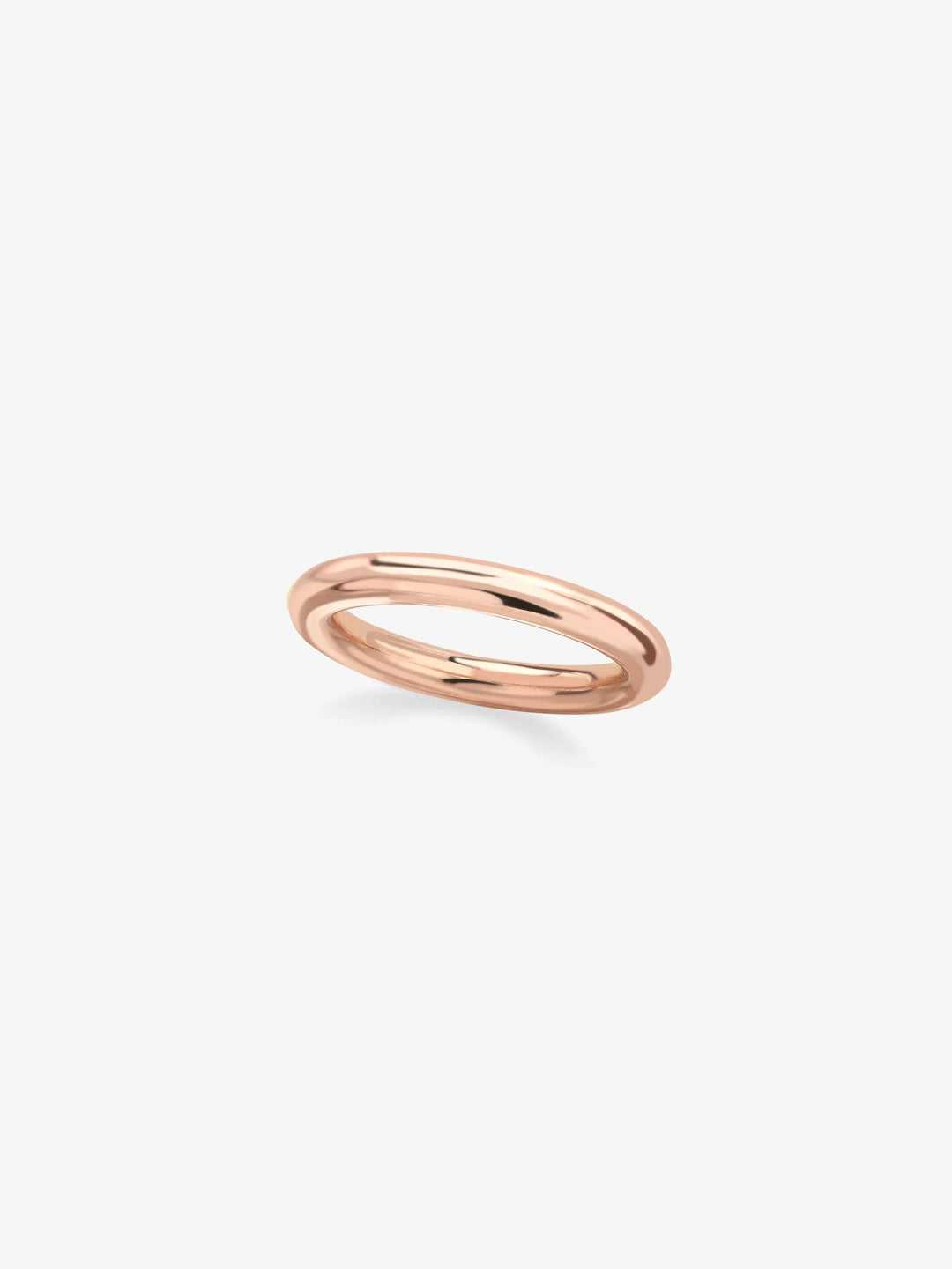 Round Wire 3mm Rose Gold Band  View 1