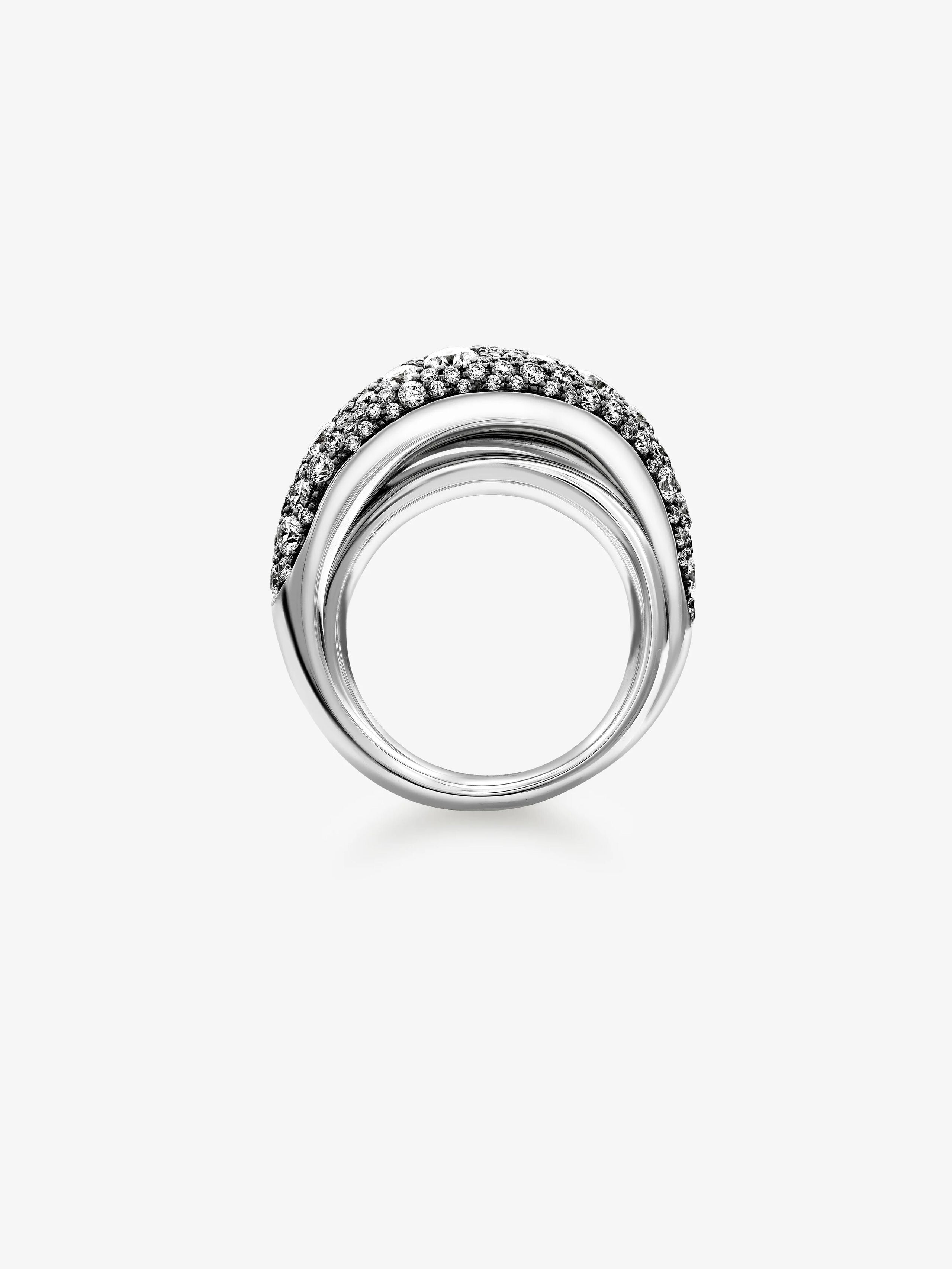 Rush Hour Diamond & White Gold Double Take Ring View 4