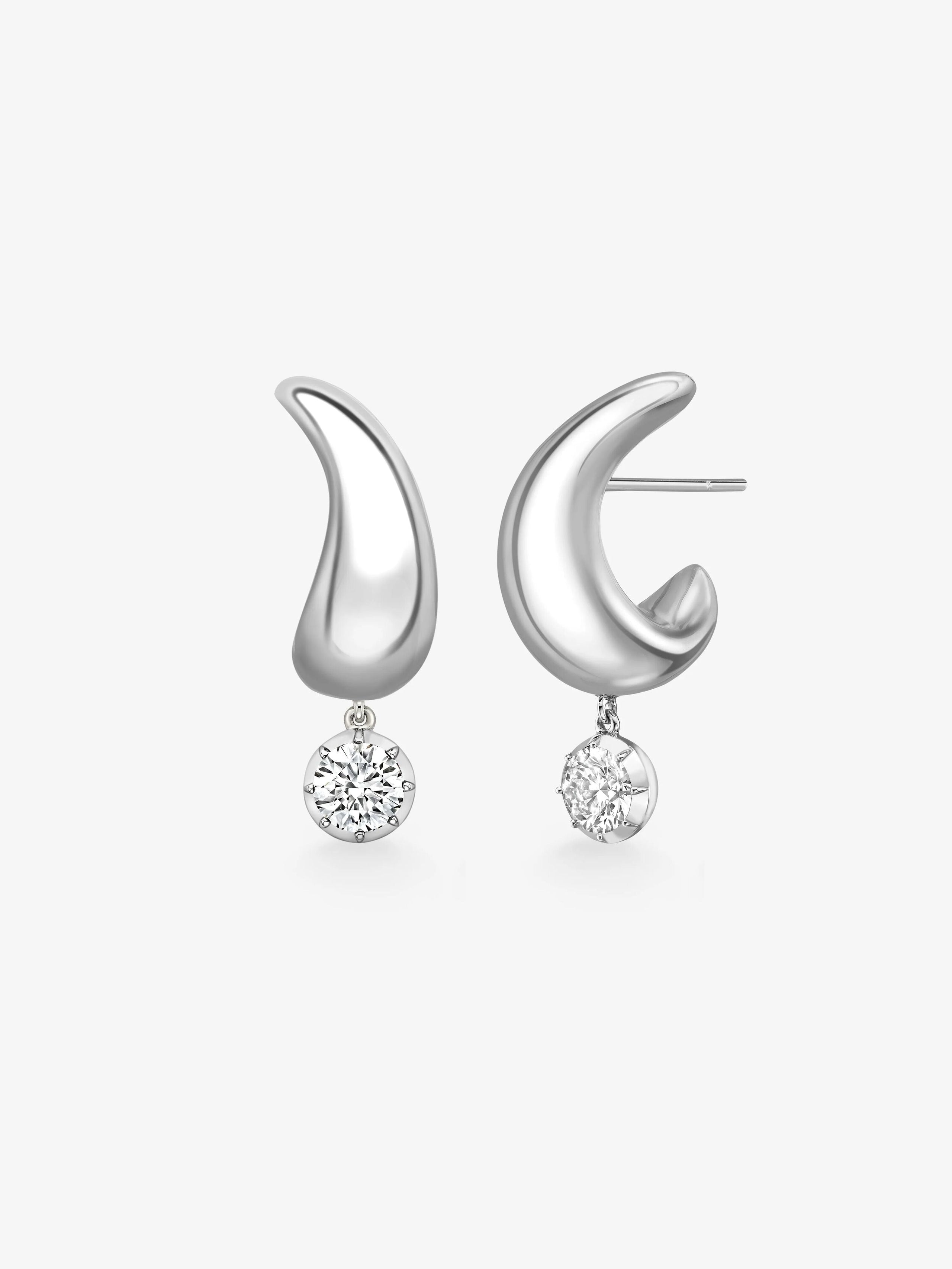 Rush Hour 'Til Late White Gold 0.70ct Diamond Earrings View 2
