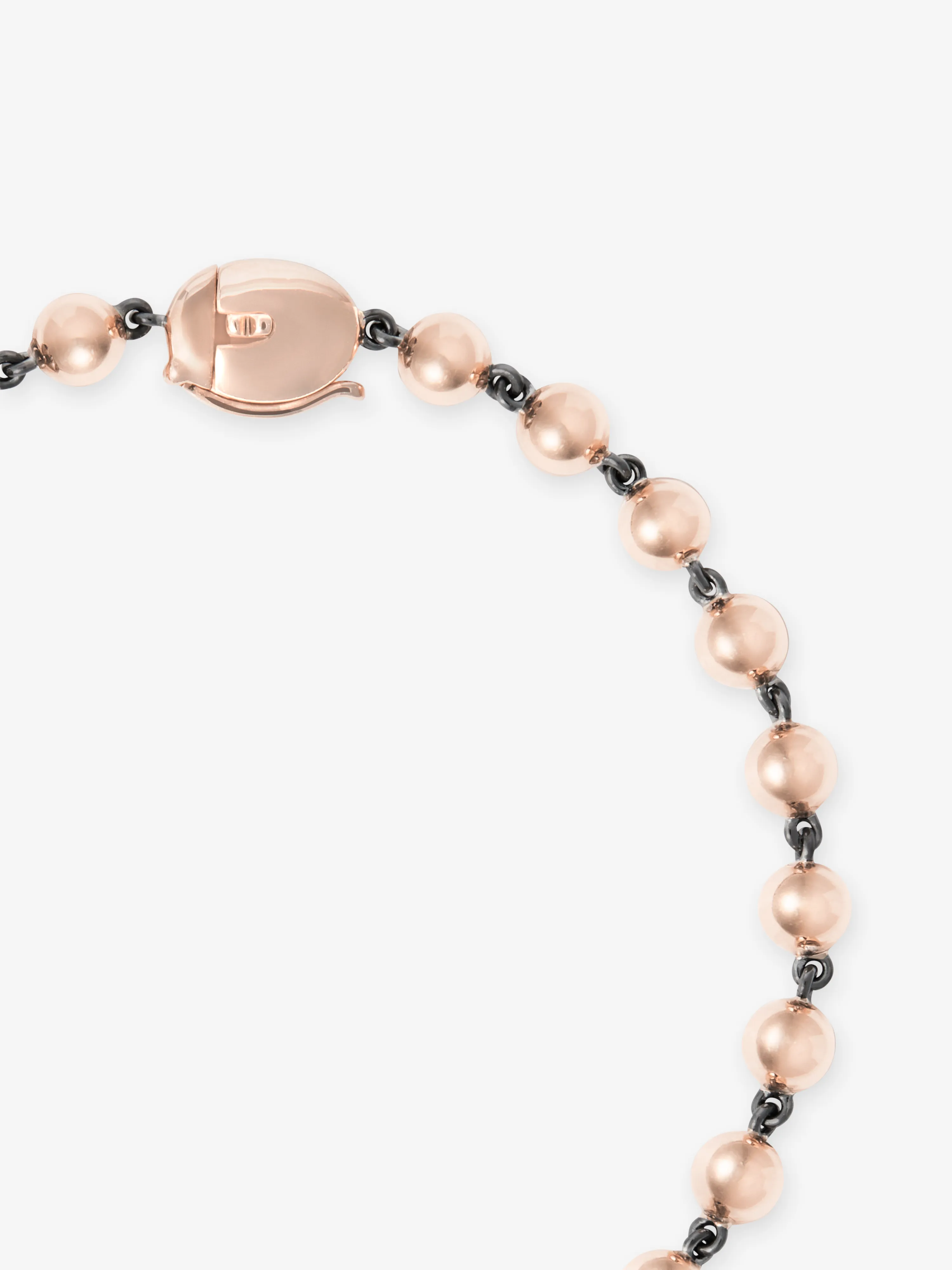 Ball n Chain Rose Gold Multi Diamond Bracelet View 4