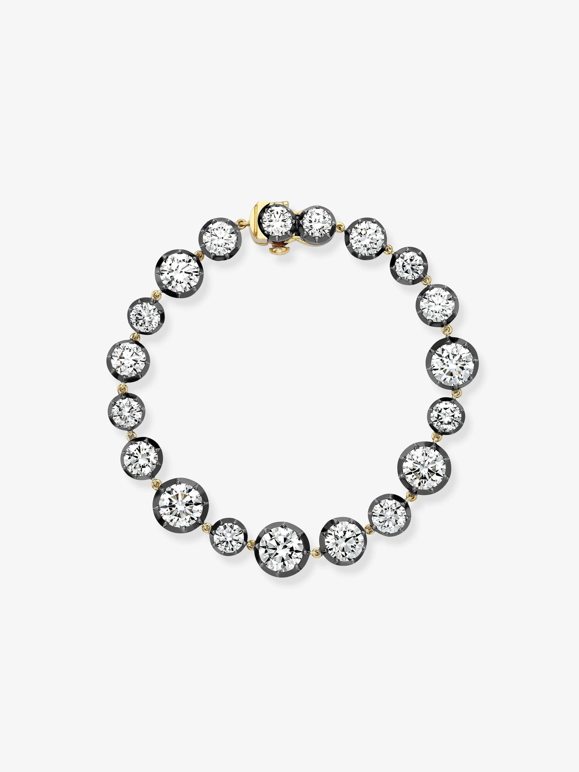 Signature 17ct Diamond Button Back Bracelet View 1
