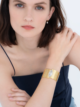 Marquise Diamond Coil Bracelet