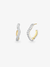Carmela Diamond & White Gold Spaghetti Hoop Earrings
