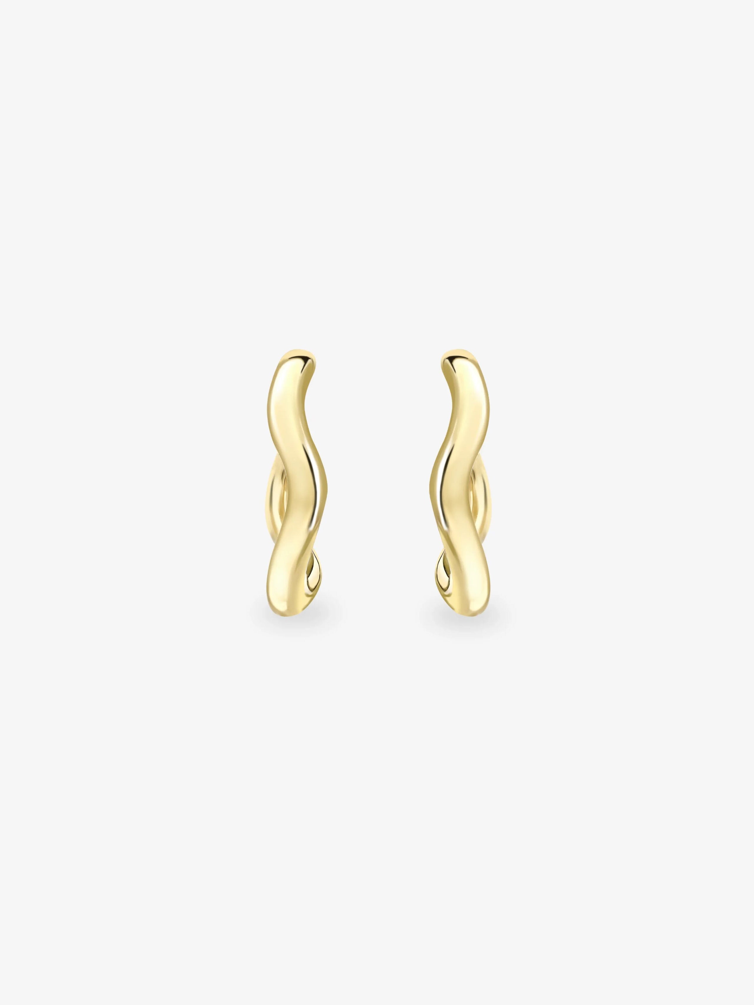 Carmela Gold Spaghetti Hoop Earrings View 1