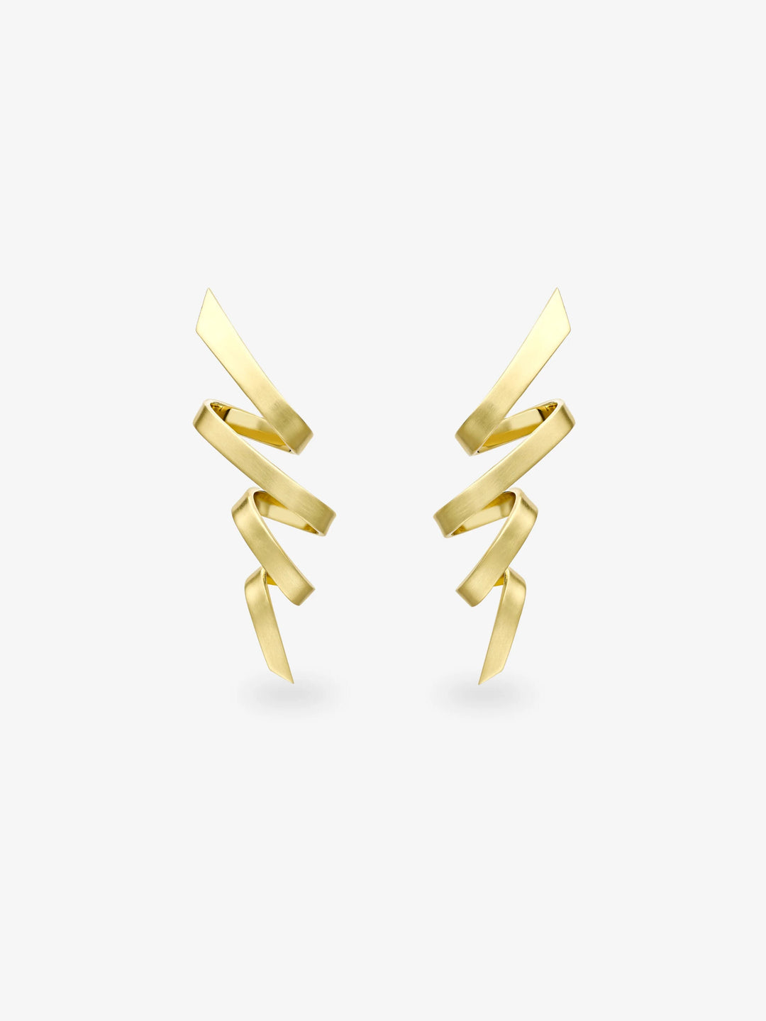 Carmela Gold Tagliatelle Earrings  View 1