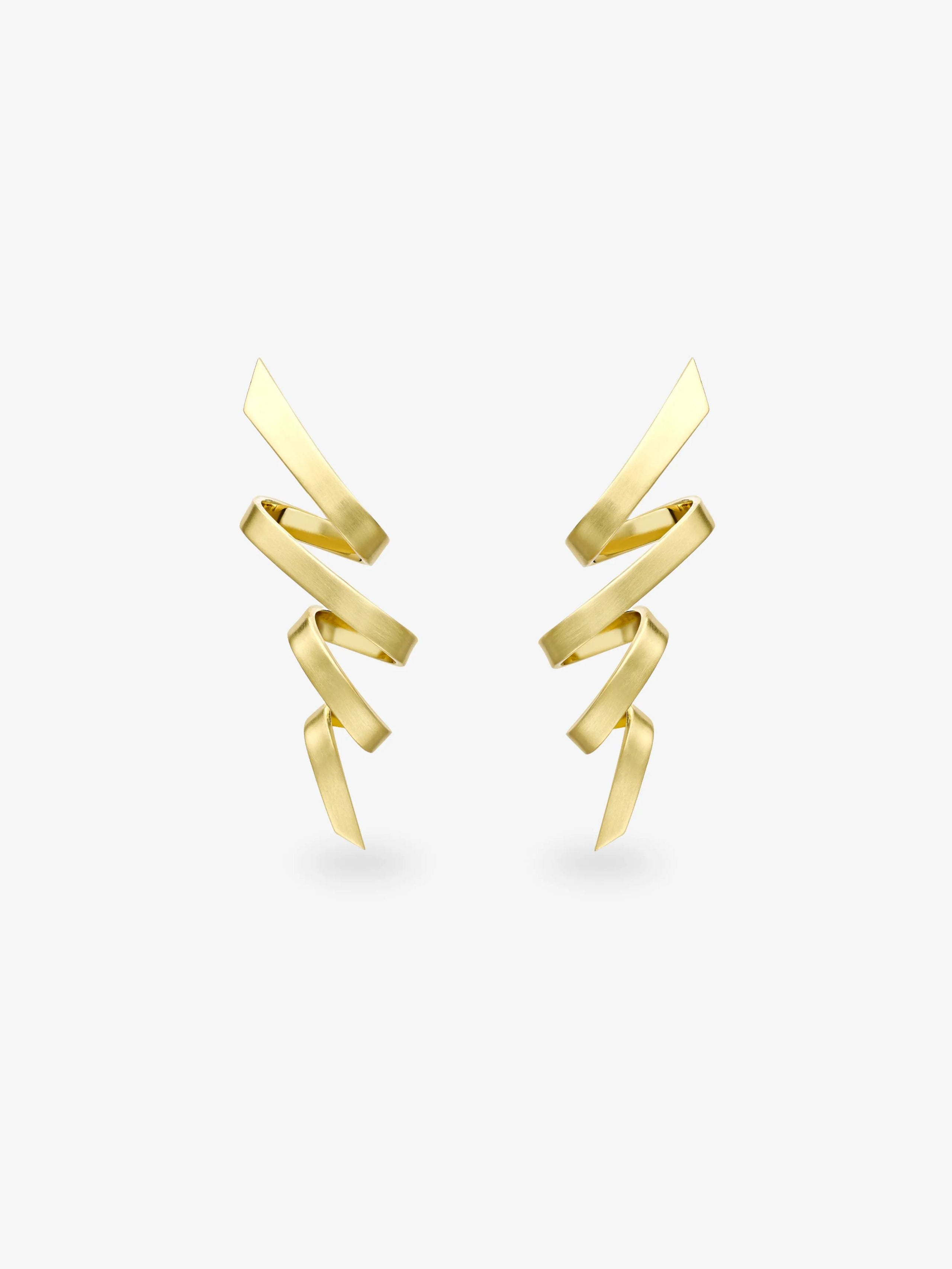Carmela Gold Tagliatelle Earrings View 1