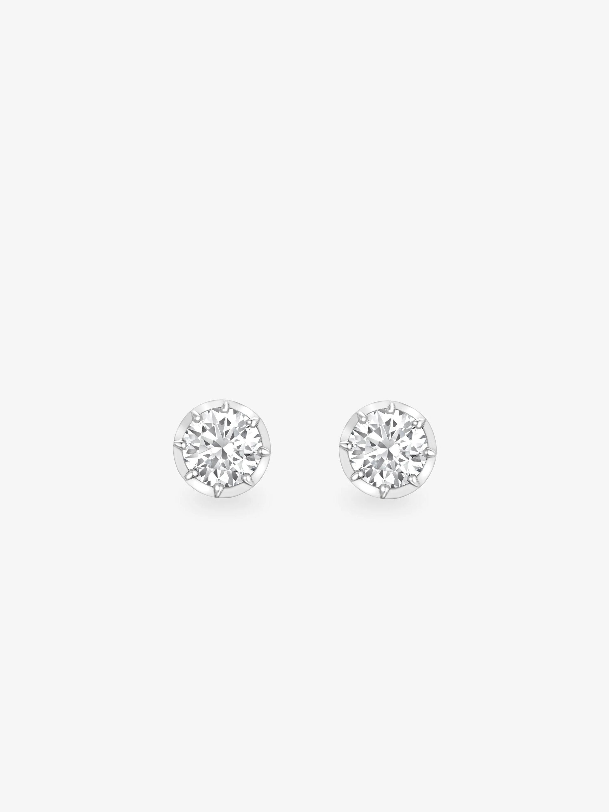 0.50ct Diamond & White Gold Stud Earrings View 1