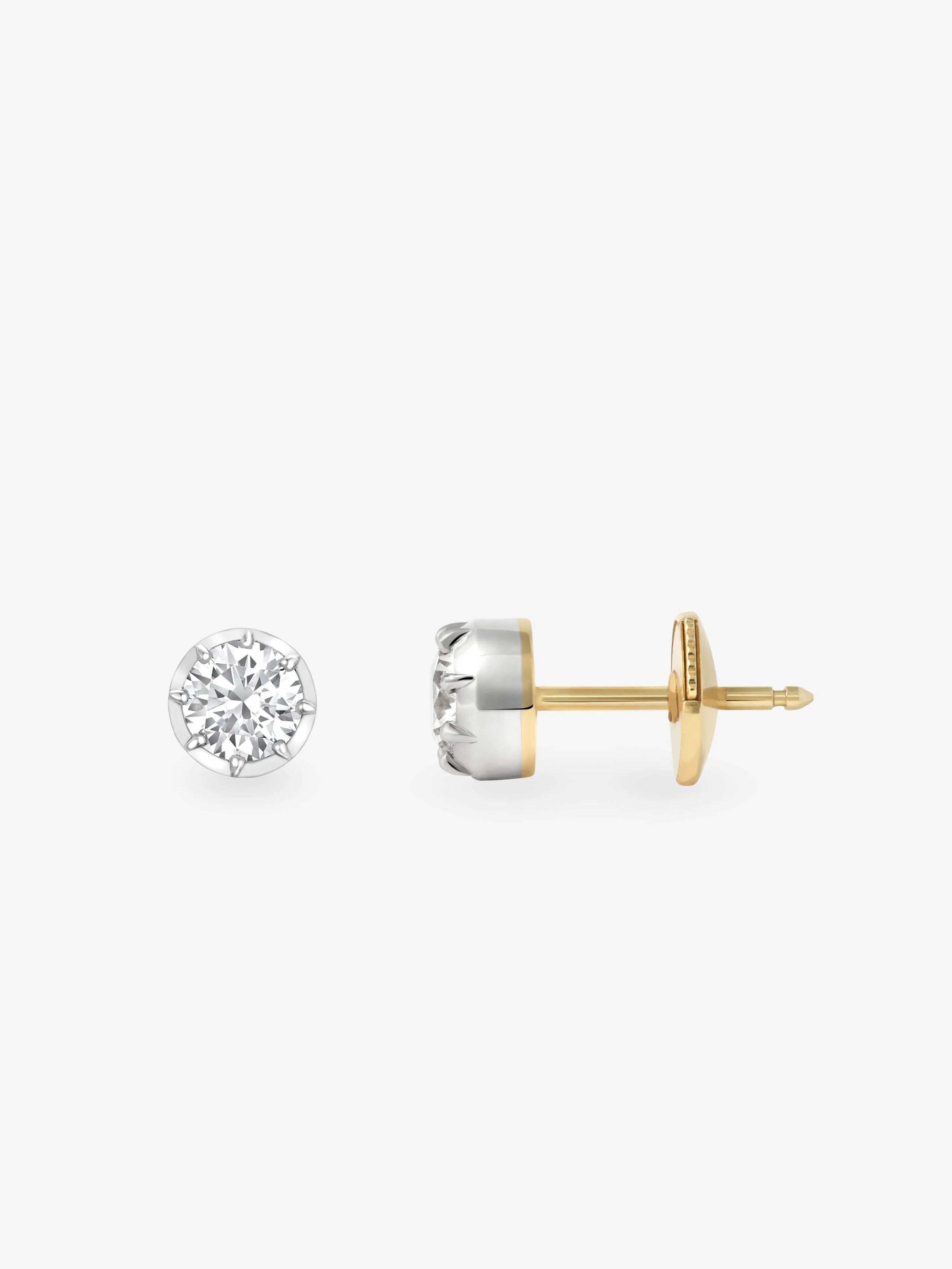 0.50ct Diamond & White Gold Stud Earrings View 2