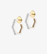Hex Diamond Hoop Earrings