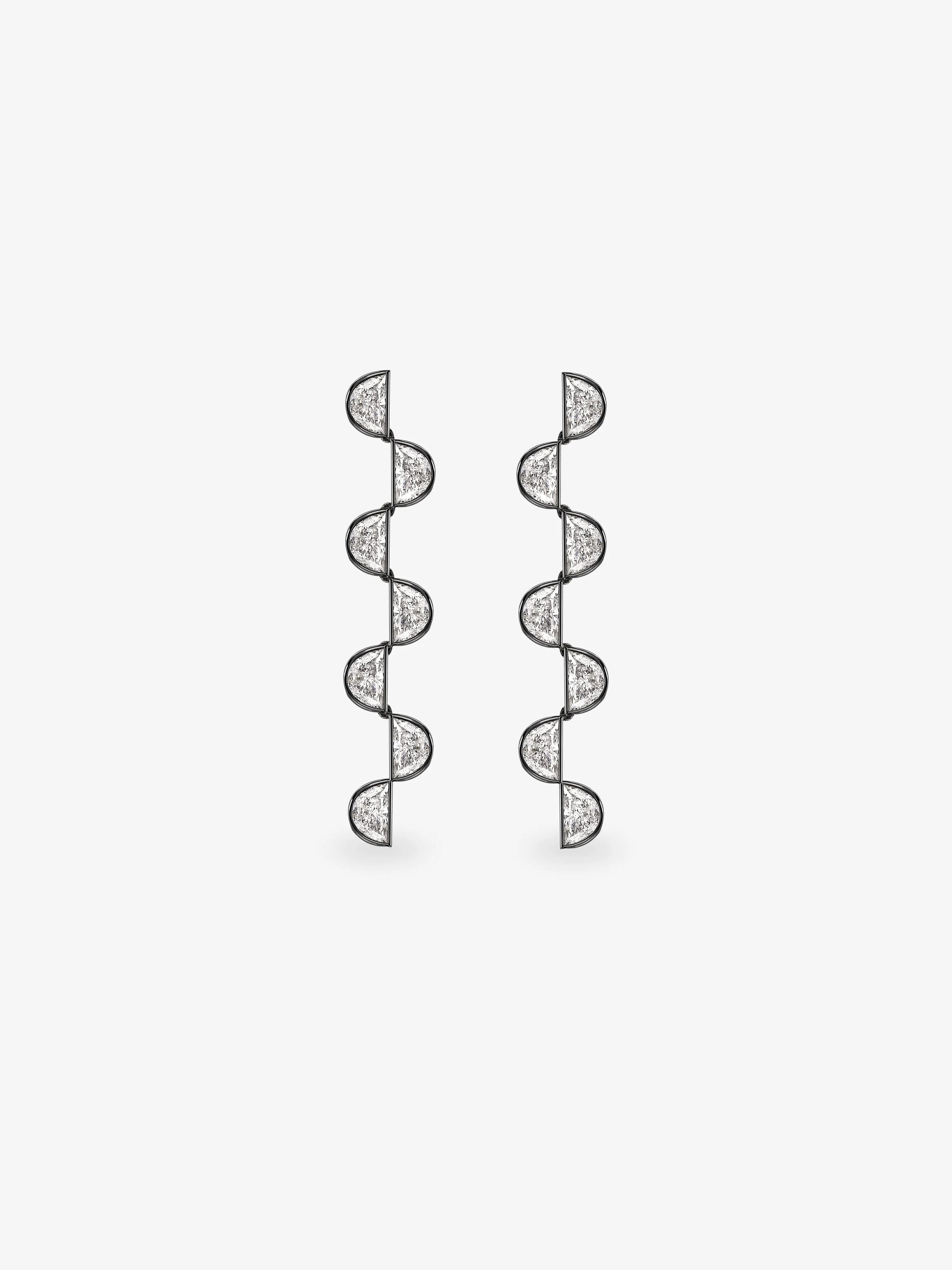 Moonshine Long Diamond Earrings View 1