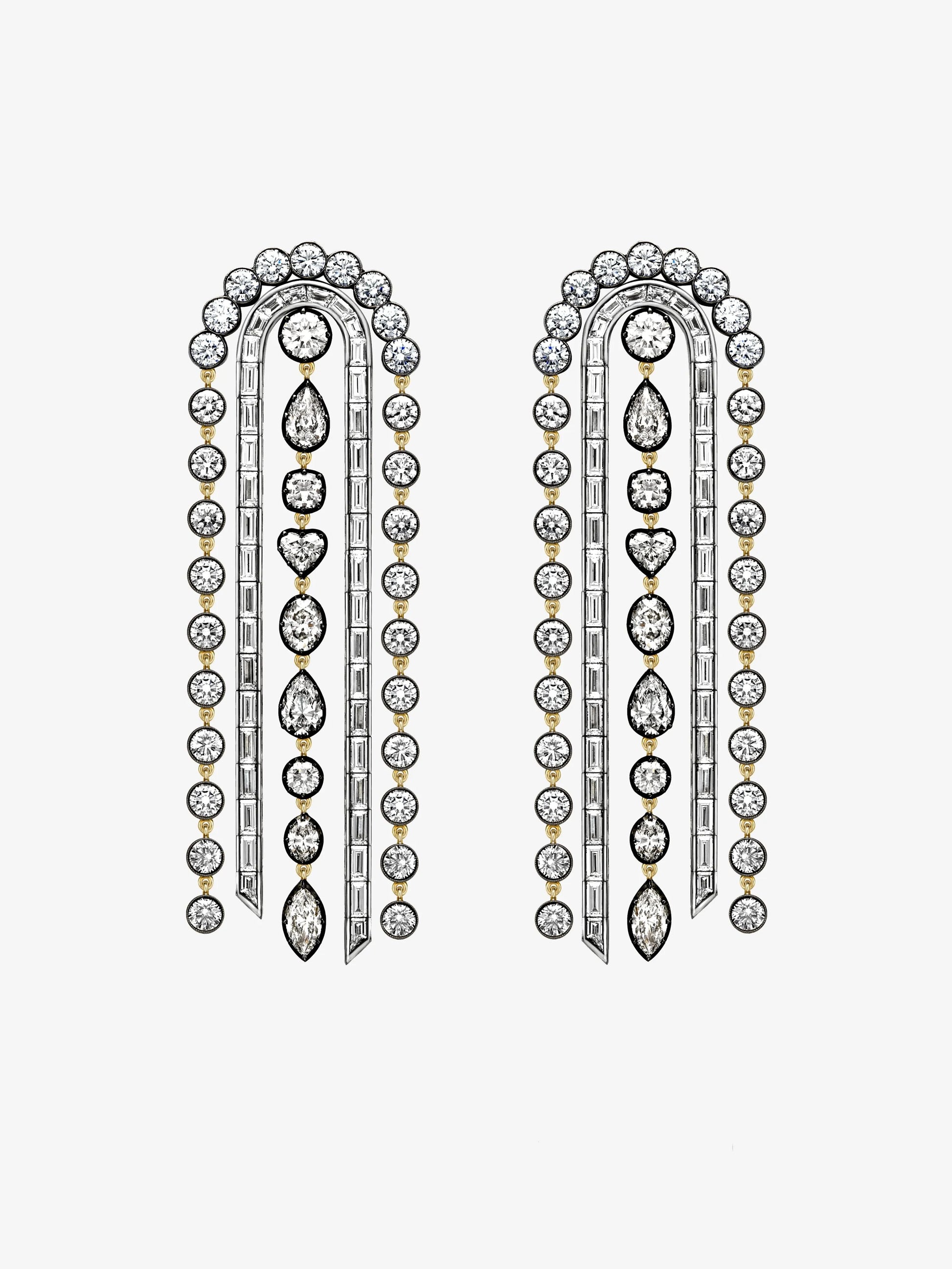 Rainbow Diamond Earrings View 1