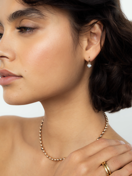 0.50ct Heart-Shaped White Gold Gypset Hoop Earrings
