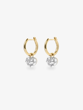 0.50ct Heart-Shaped White Gold Gypset Hoop Earrings