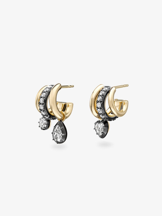 Multi-Shape Diamond Tripset Hoops View 2