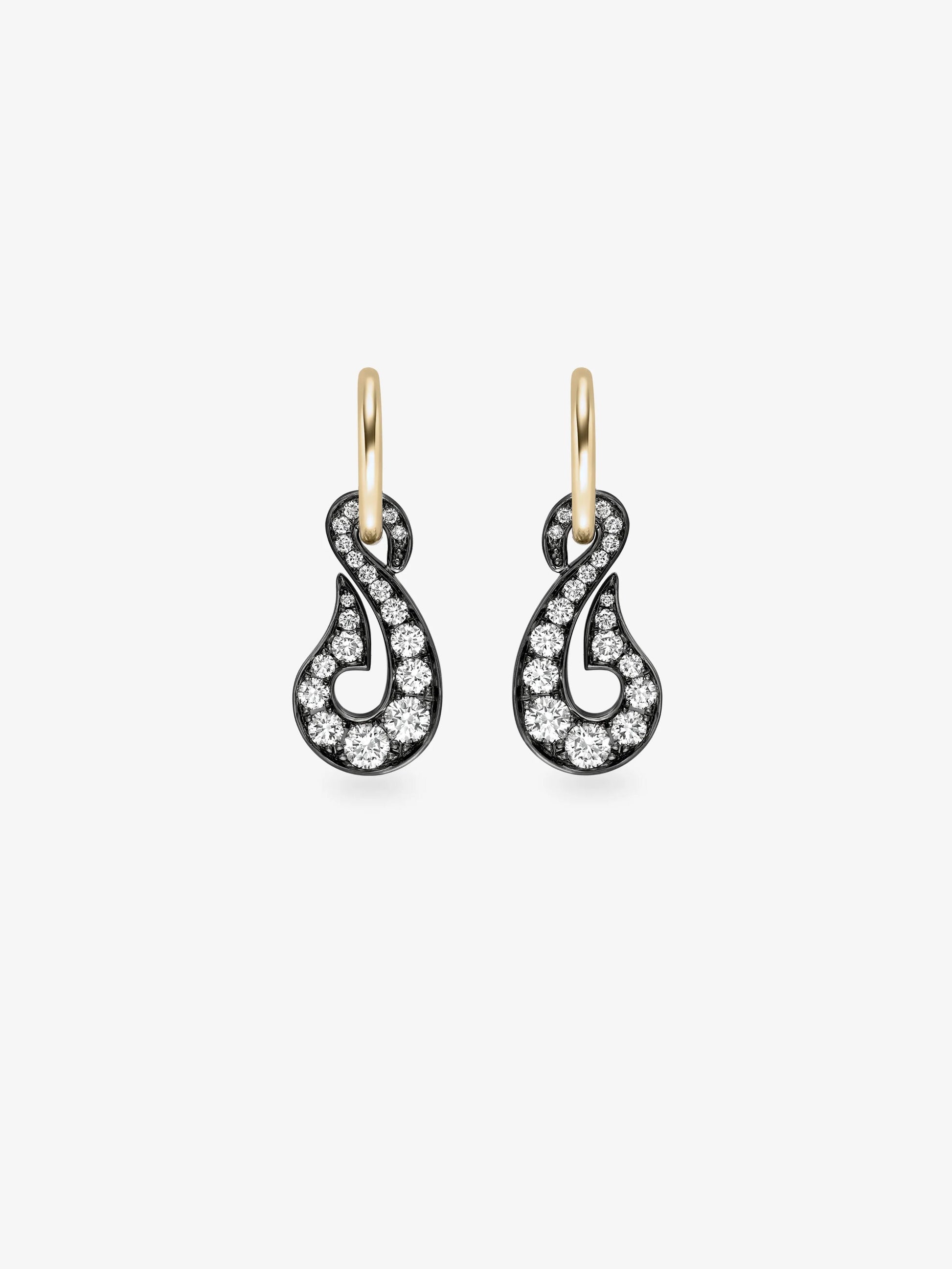 Hello Sailor Off The Hook Diamond Gypset Hoop Earrings View 1