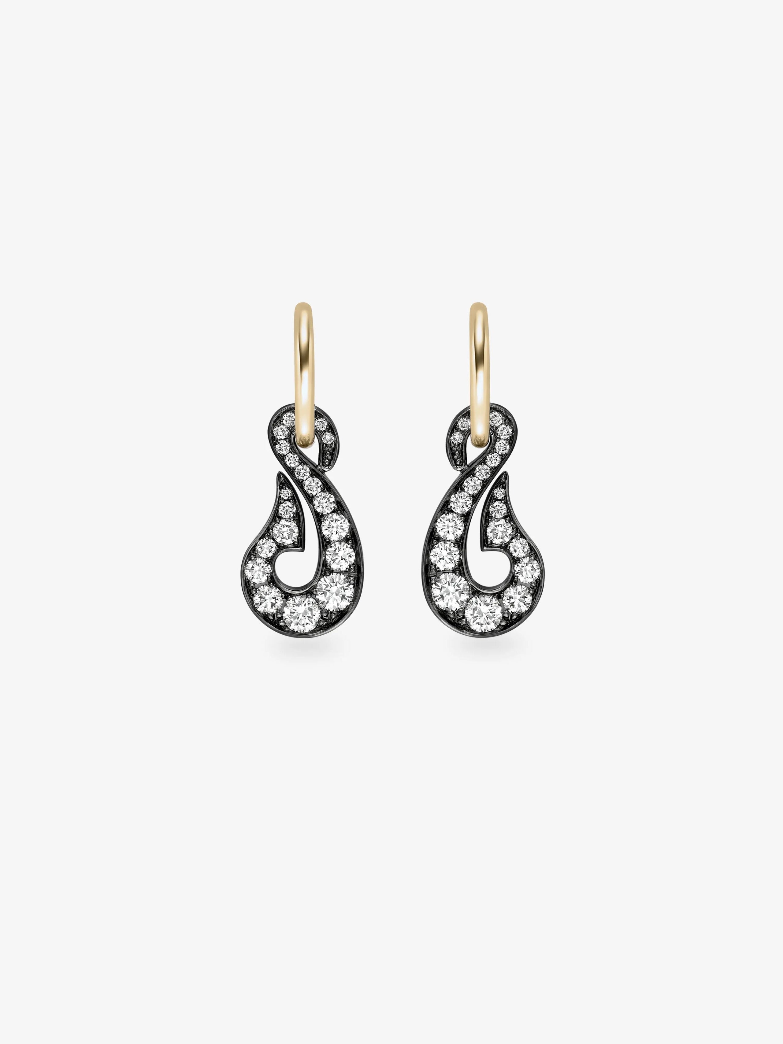 Hello Sailor Off The Hook Diamond Gypset Hoop Earrings View 1