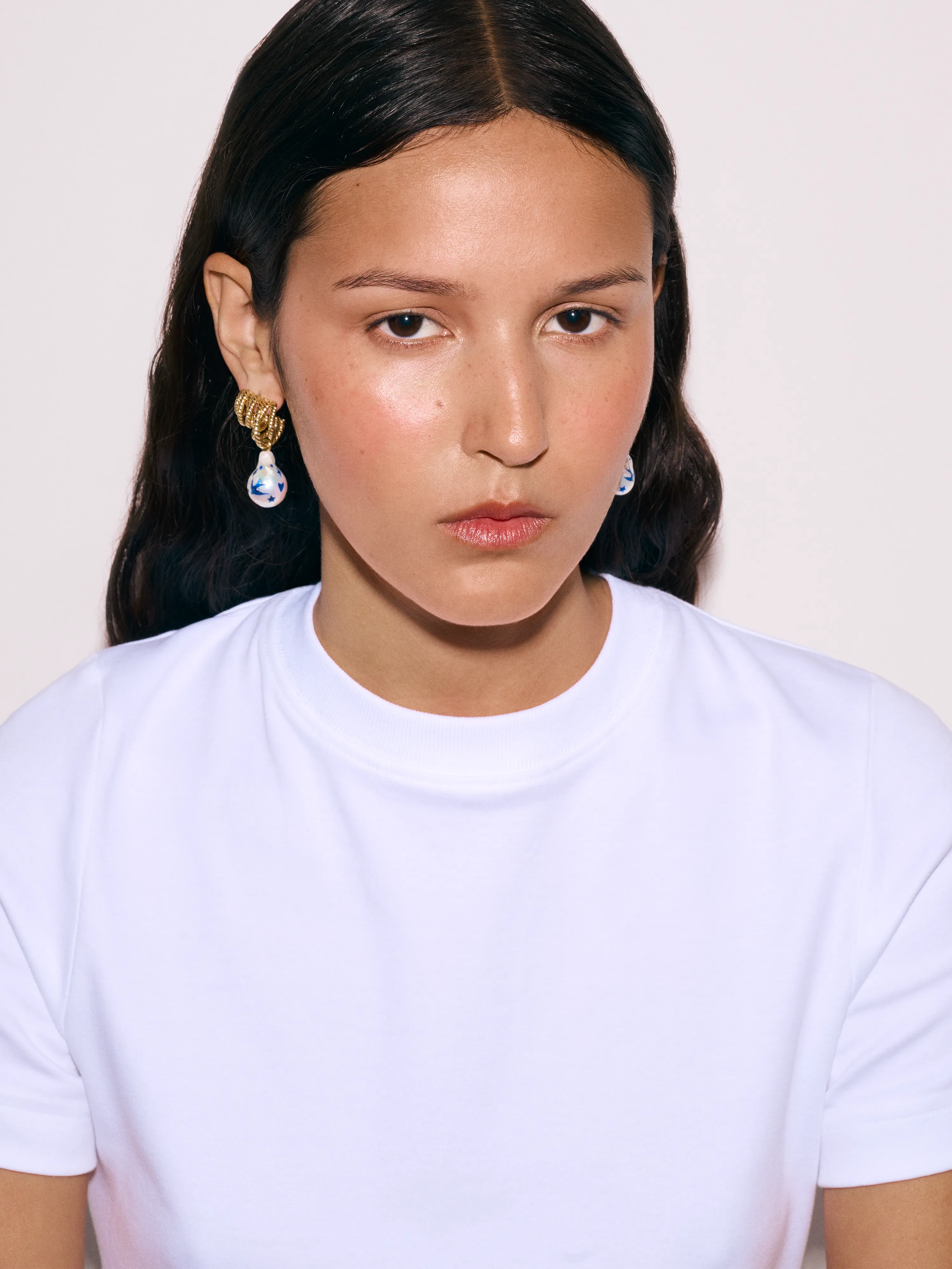 Hello Sailor Rope & Tattoo Pearl Climber Earrings View 3