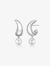 Rush Hour 'Til Late White Gold Pearl Earrings