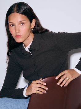Asymmetric Pear-Shaped Sapphire & Diamond Hoop Earrings