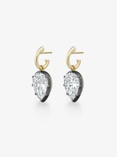 7.50ct Pear-Shaped Diamond Gypset Hoop Earrings