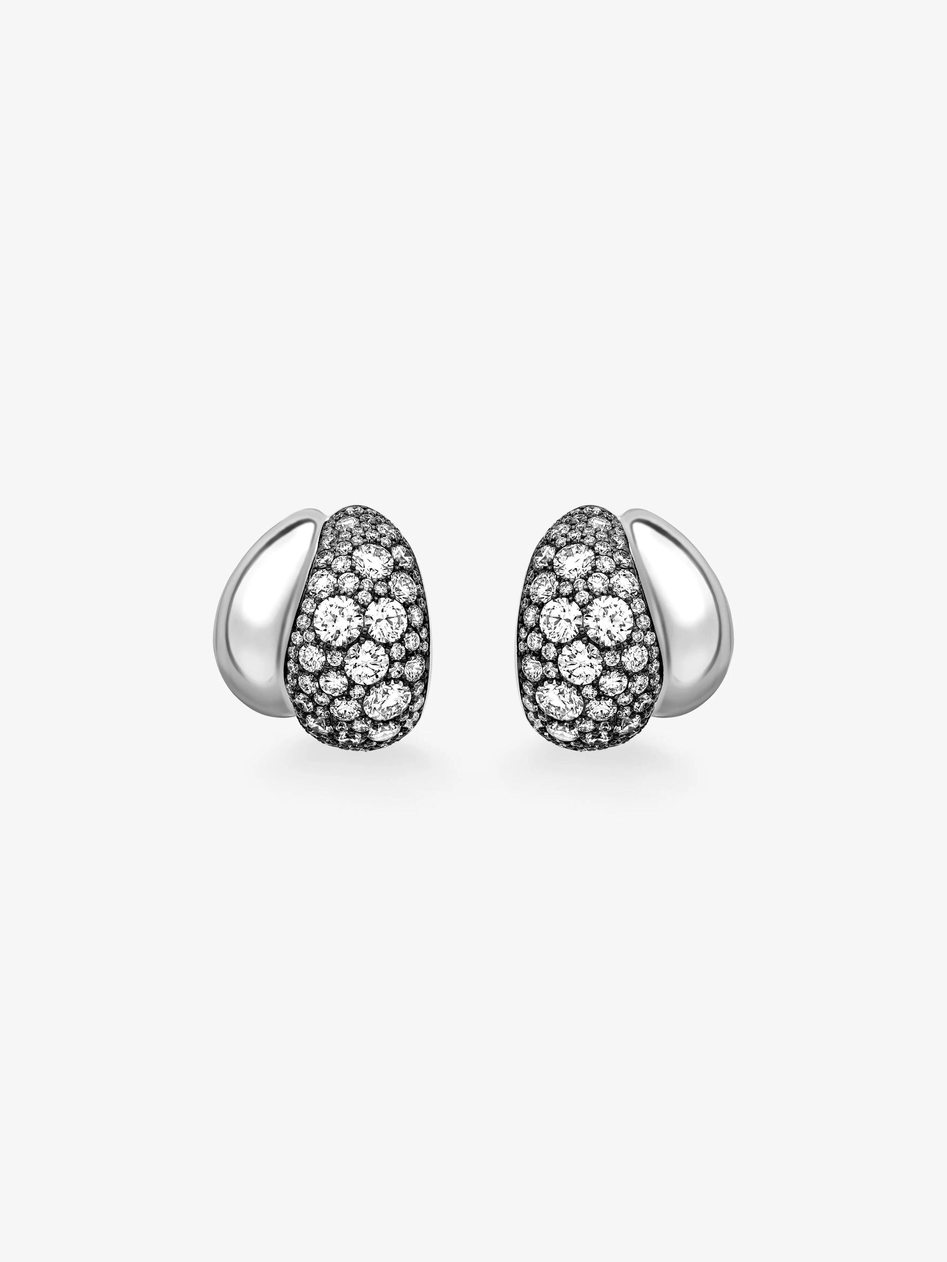 Rush Hour Diamond & White Gold Double Take Earrings View 1