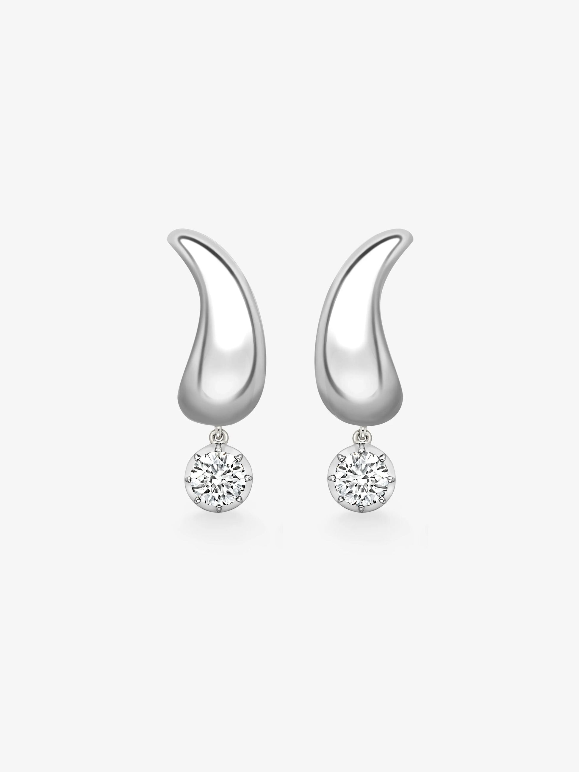 Rush Hour 'Til Late White Gold 0.70ct Diamond Earrings View 1