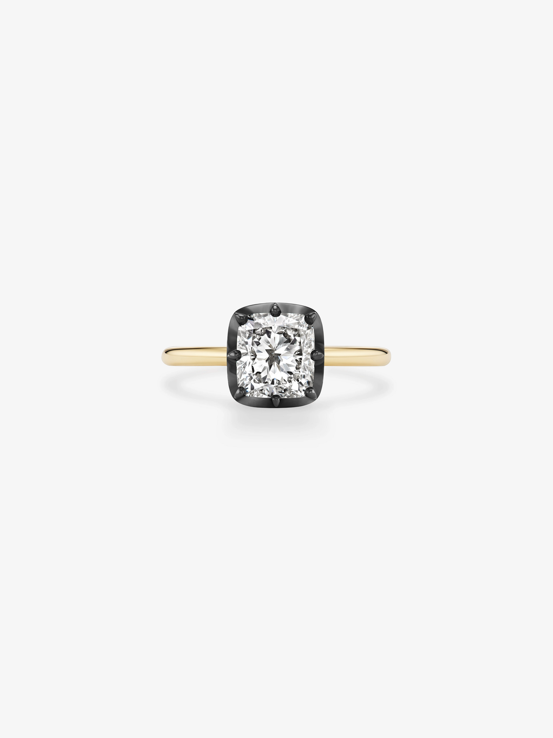 1.91ct North-South Cushion Diamond Button Back Ring  View 1