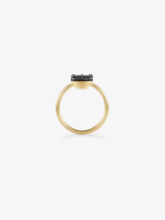 1.91ct North-South Cushion Diamond Button Back Ring View 2
