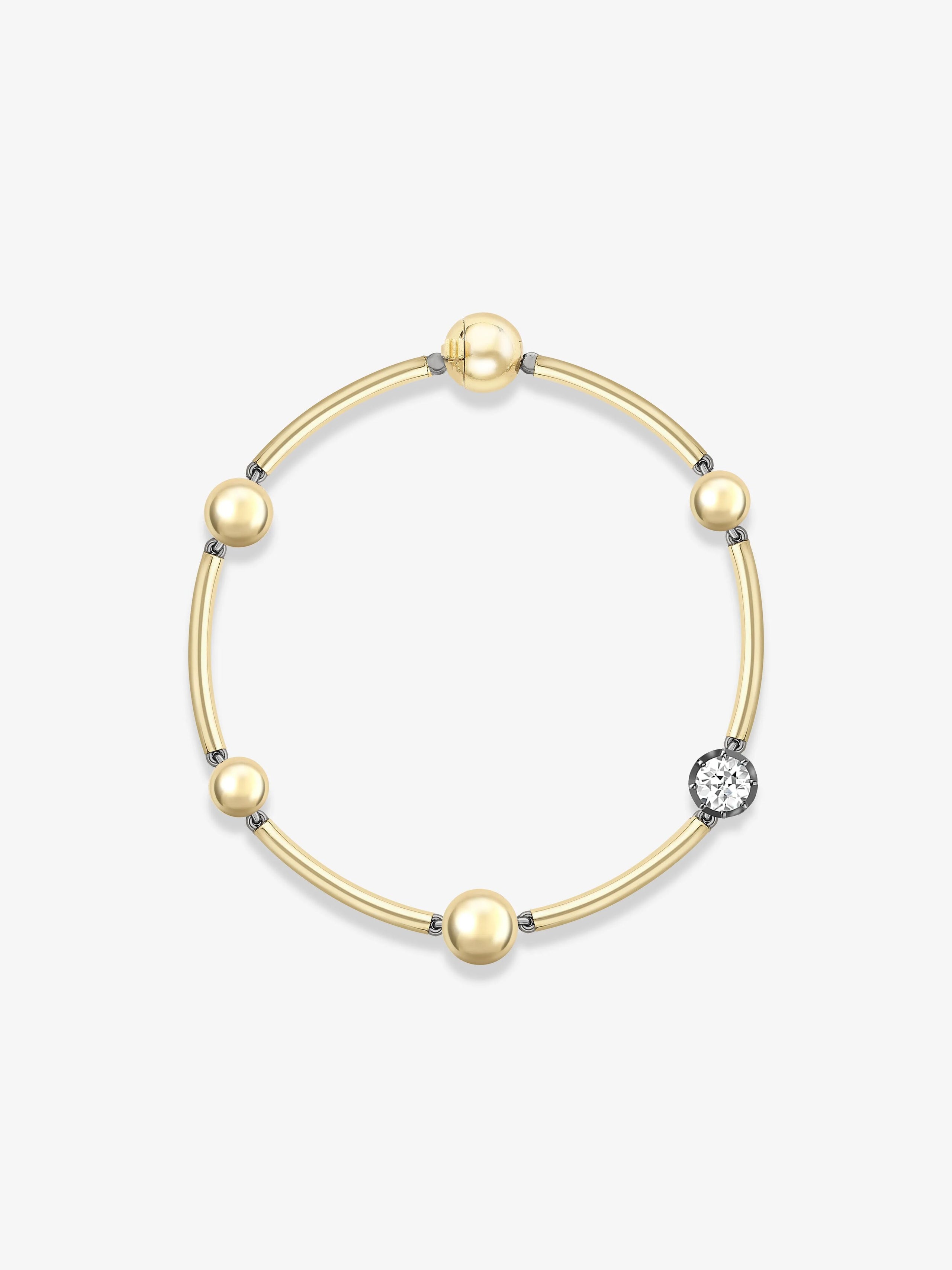 Orbit Yellow Gold & 0.50ct Diamond Sphere Bracelet View 1