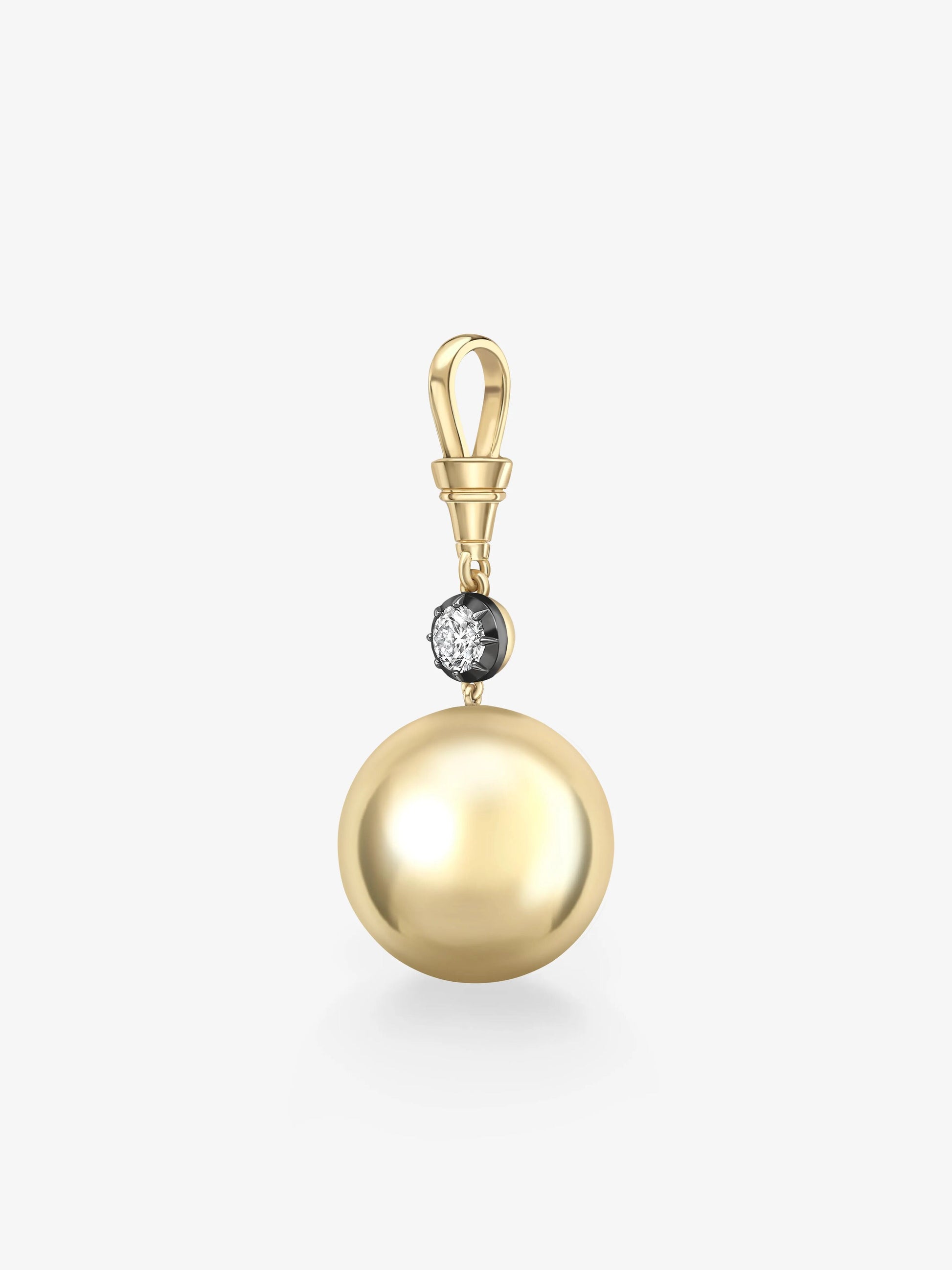 Orbit Yellow Gold & 0.40ct Diamond Sphere Pendant View 4
