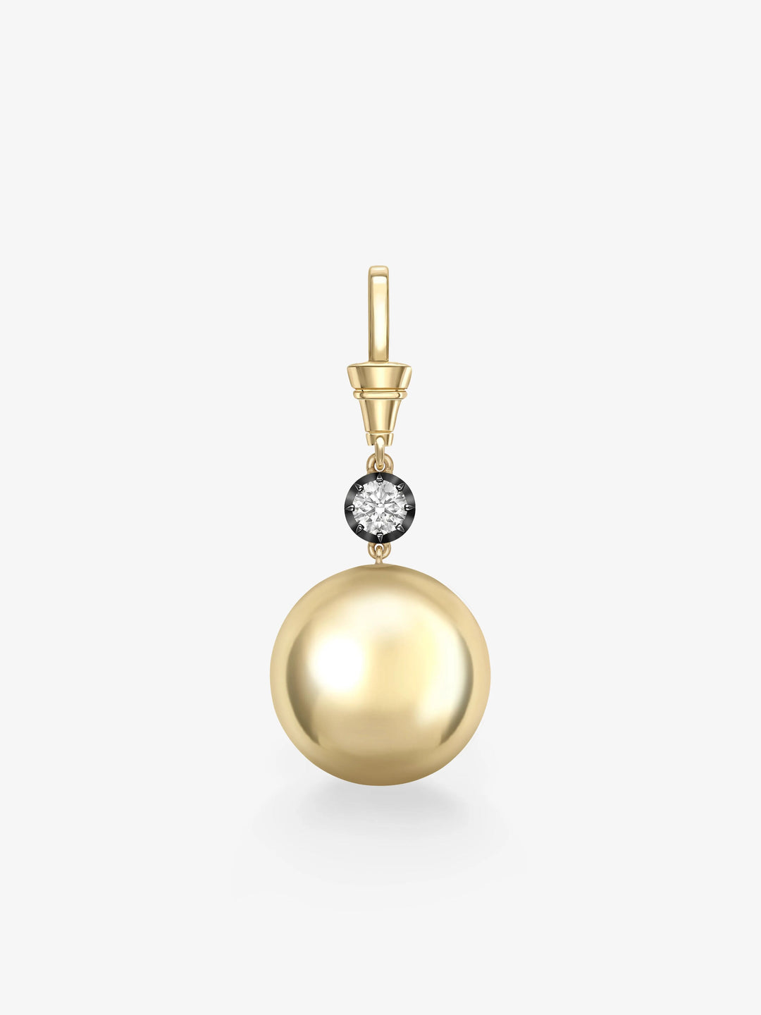Orbit Yellow Gold & 0.40ct Diamond Sphere Pendant  View 1