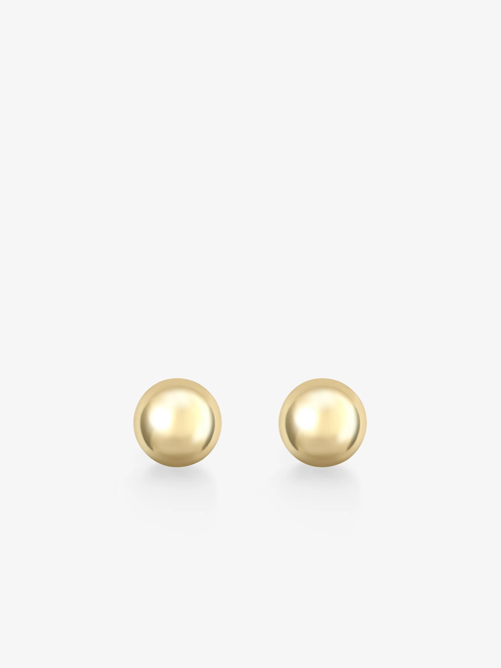 Orbit Yellow Gold Small Stud Sphere Earrings View 1