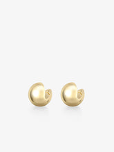 Orbit Yellow Gold Stud Sphere Earrings