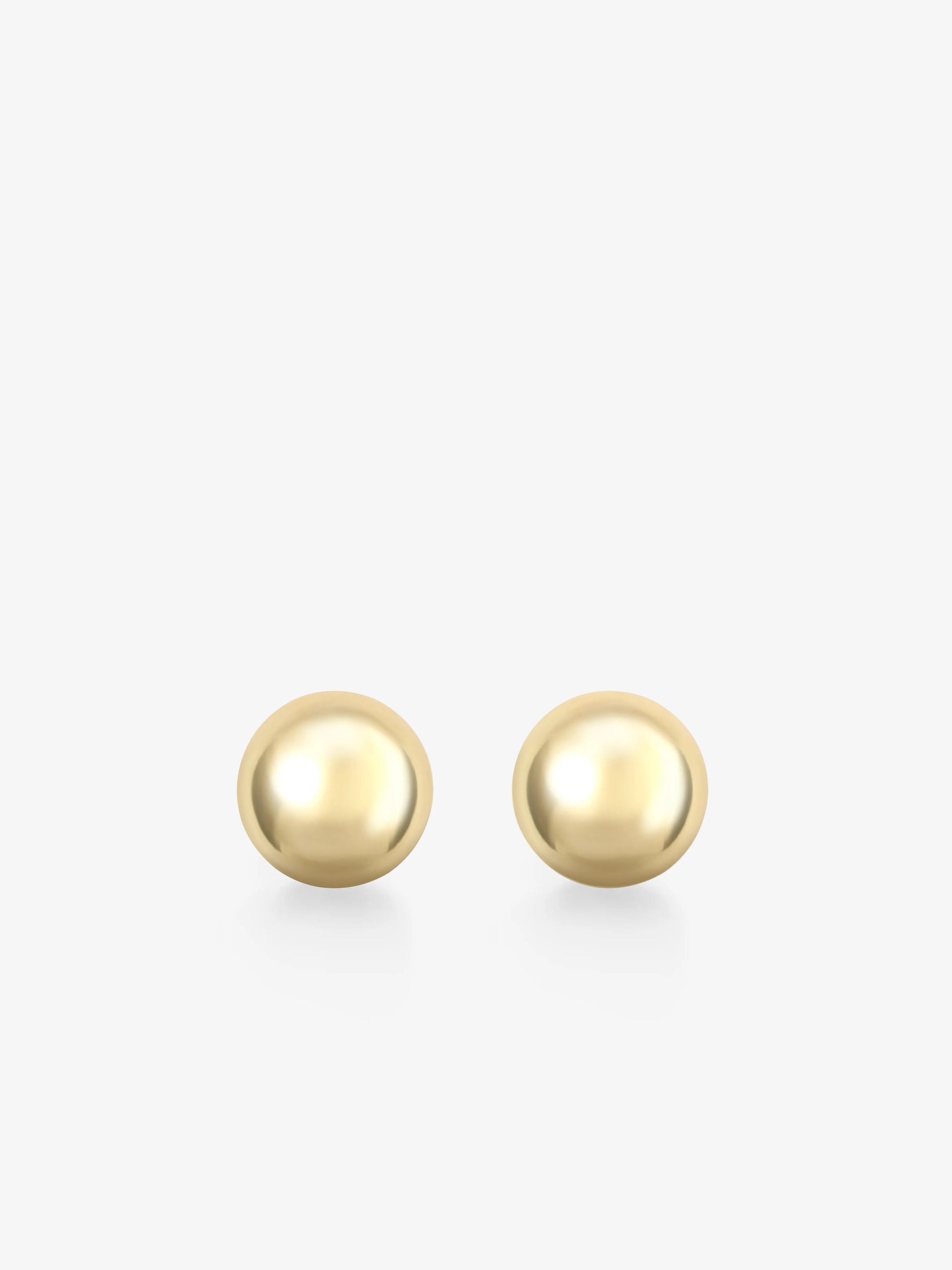 Orbit Yellow Gold Stud Sphere Earrings View 1