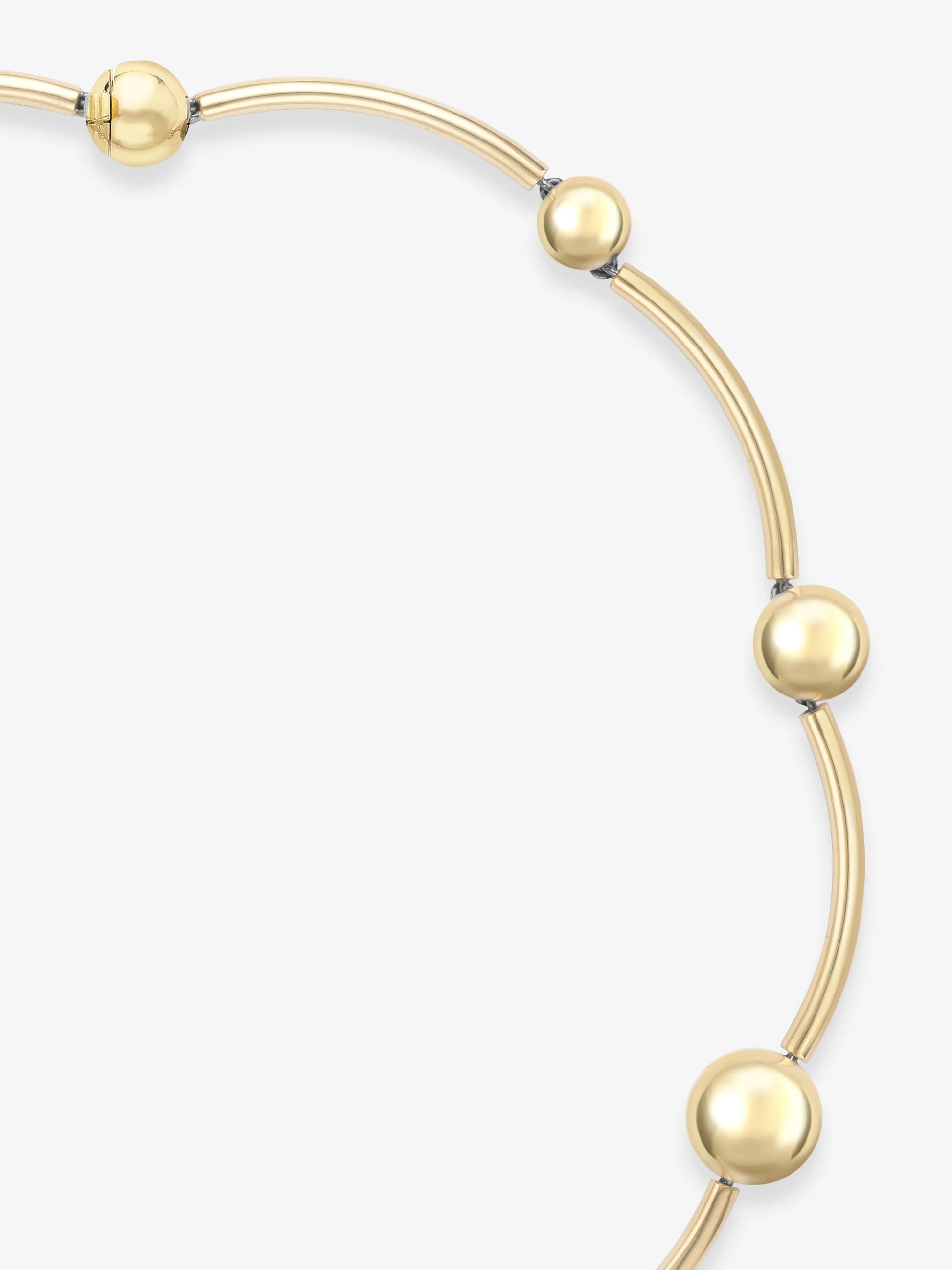 Orbit Yellow Gold & Diamond Sphere Necklace View 4