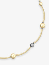 Orbit Yellow Gold & 0.50ct Diamond Sphere Necklace