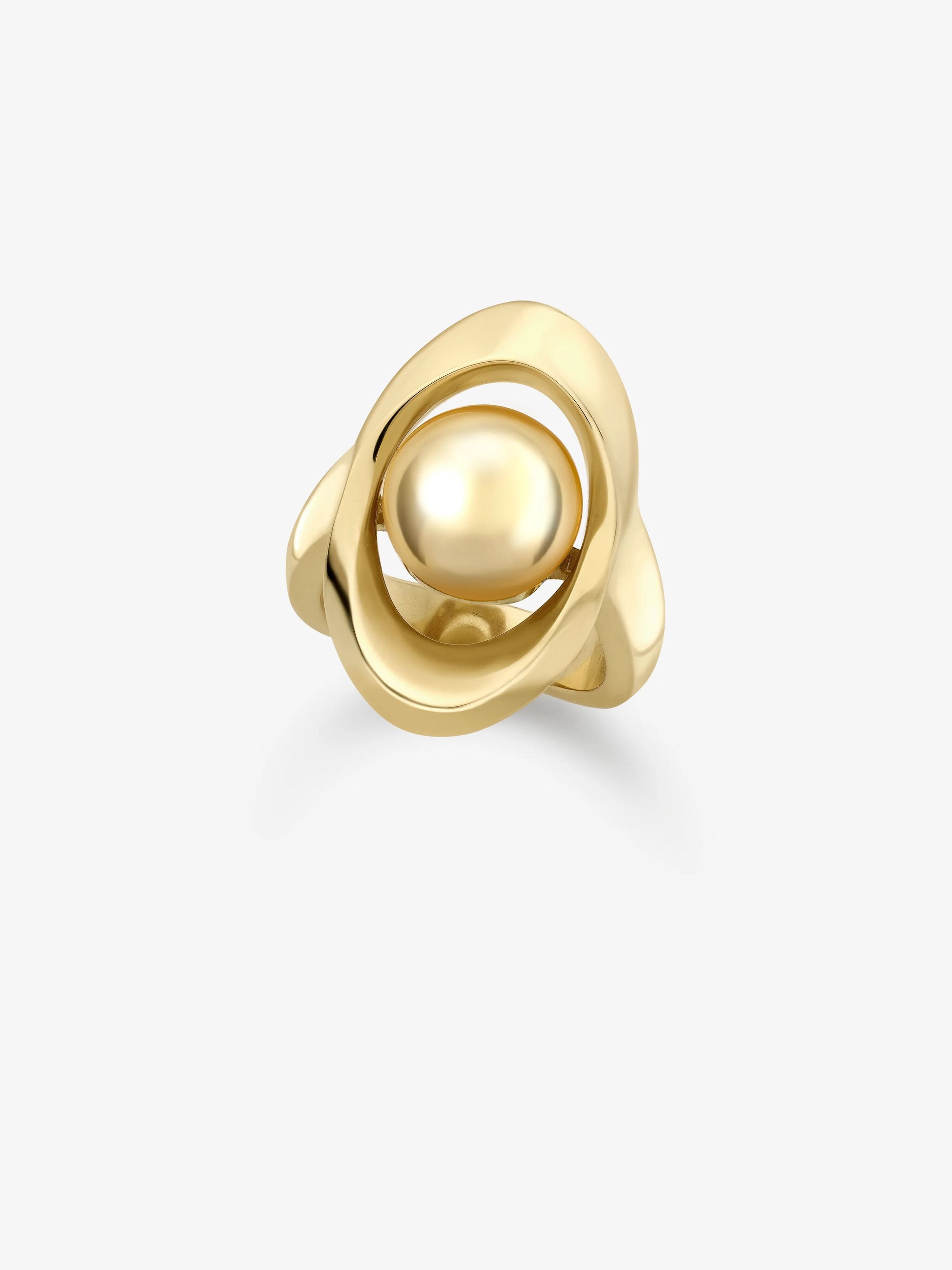 Orbit Golden South Sea Pearl Ring View 4