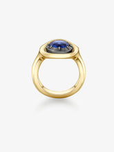 Orbit Sapphire & Carré-Cut Diamond Ring