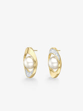 Orbit Pearl & Carré Cut Diamond Earrings