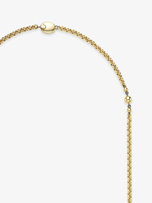 Orbit Yellow Gold Belcher Ball n Chain 21" Necklace View 4