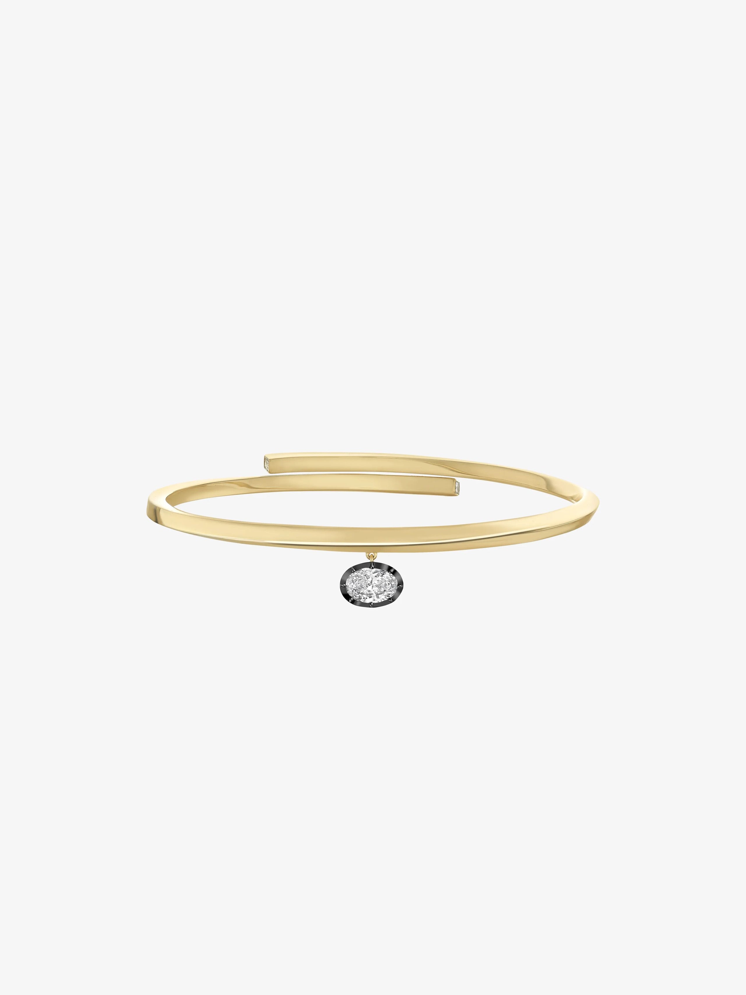 Orbit 1.22ct Oval Diamond Arm Bangle View 1