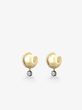 Orbit Yellow Gold & 0.70ct Oval Cut Diamond Stud Sphere Earrings