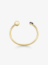 Orbit Yellow Gold & 0.90ct Diamond Sphere Bangle