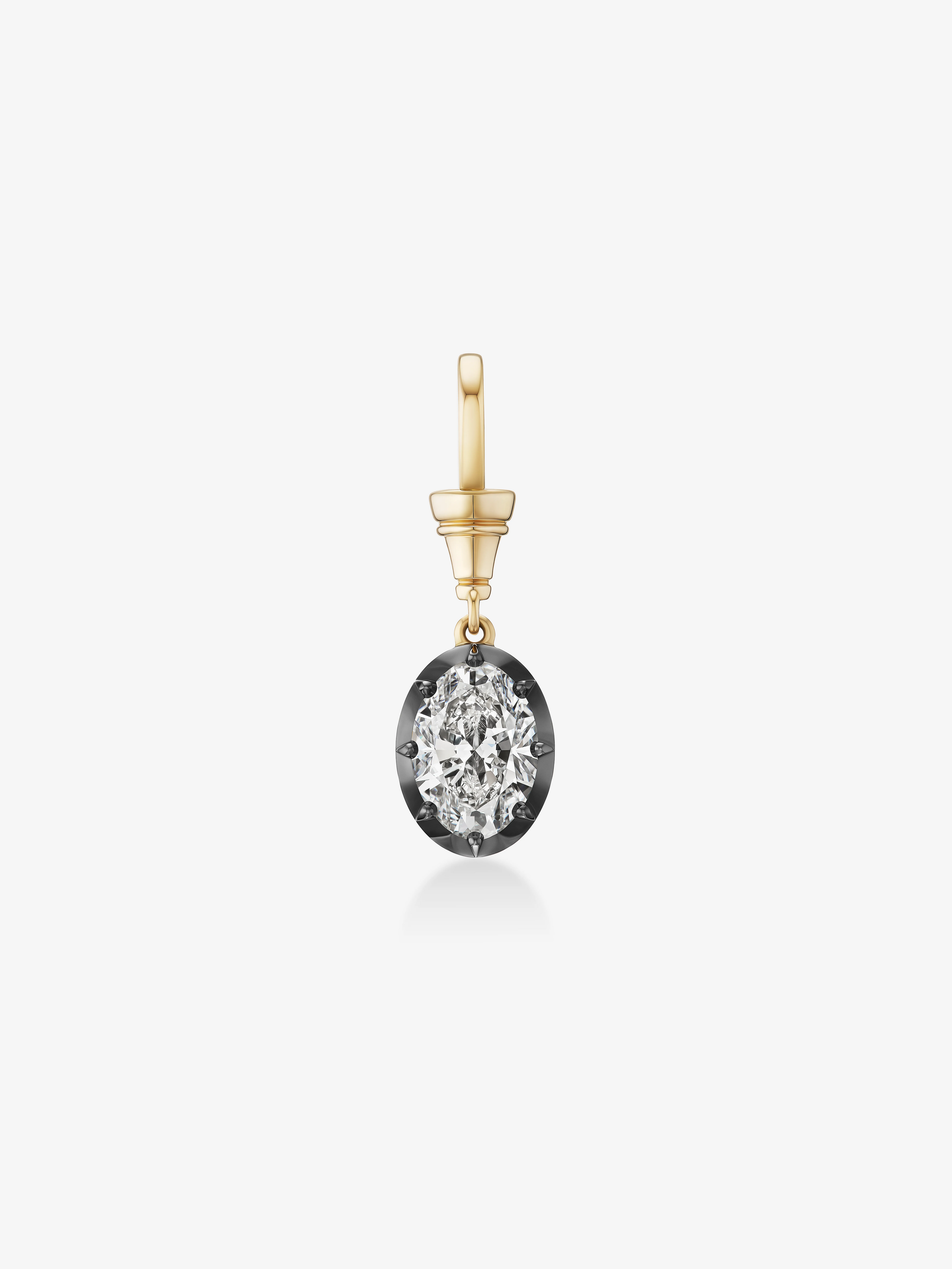 Ball n Chain 3.01ct Oval Diamond Pendant View 1