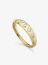 Diamond Cut-Down Yellow Gold Bangle